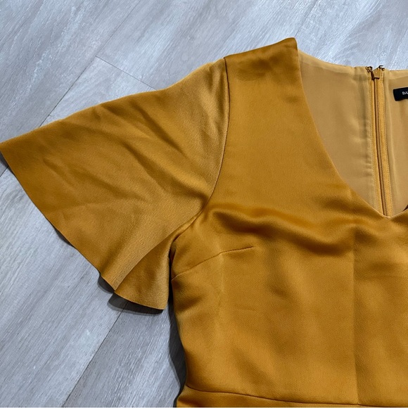 Banana Republic Yellow MIDI Flare Dress Sz 12 - Picture 8 of 9